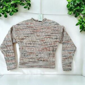 Universal Thread Women’s Long Sleeves Sweater With Back Tie Multicolor M NWT